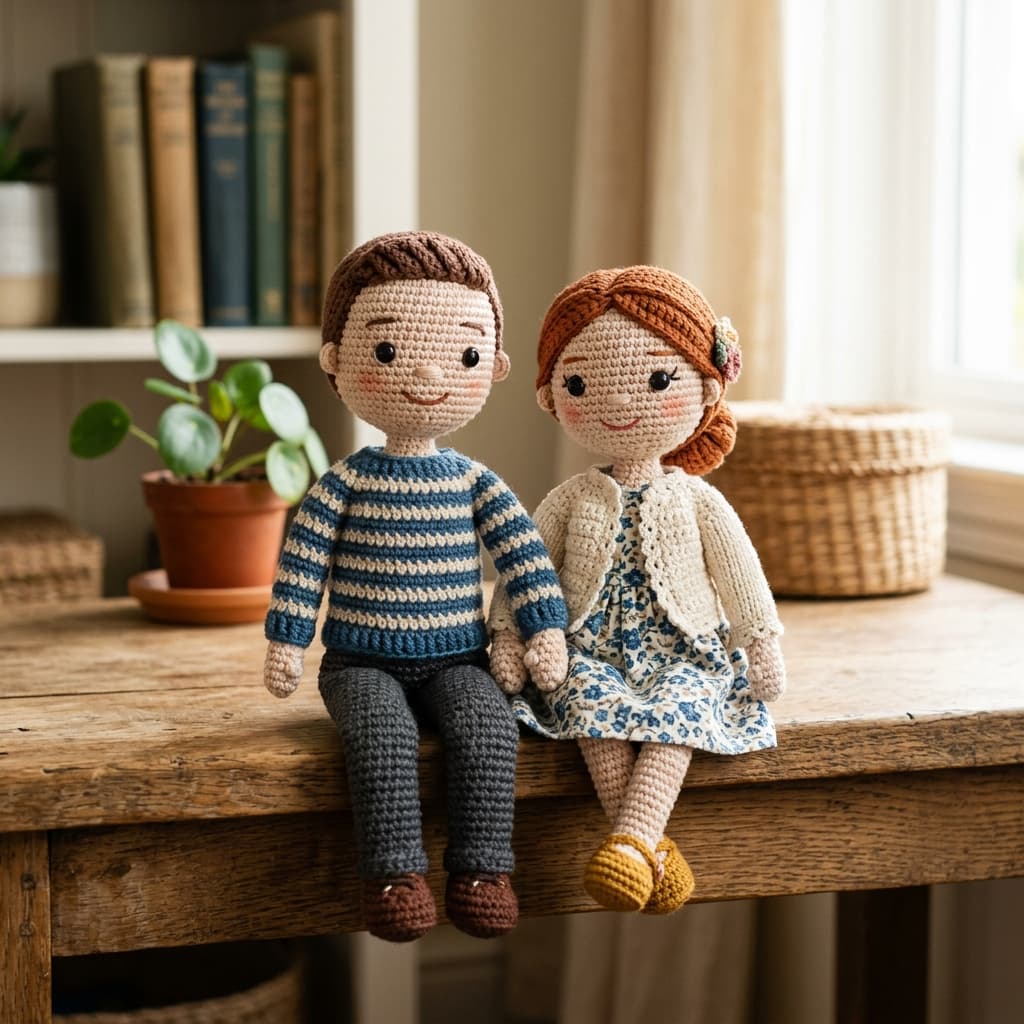 Sample-style visual for Couple Crochet Dolls