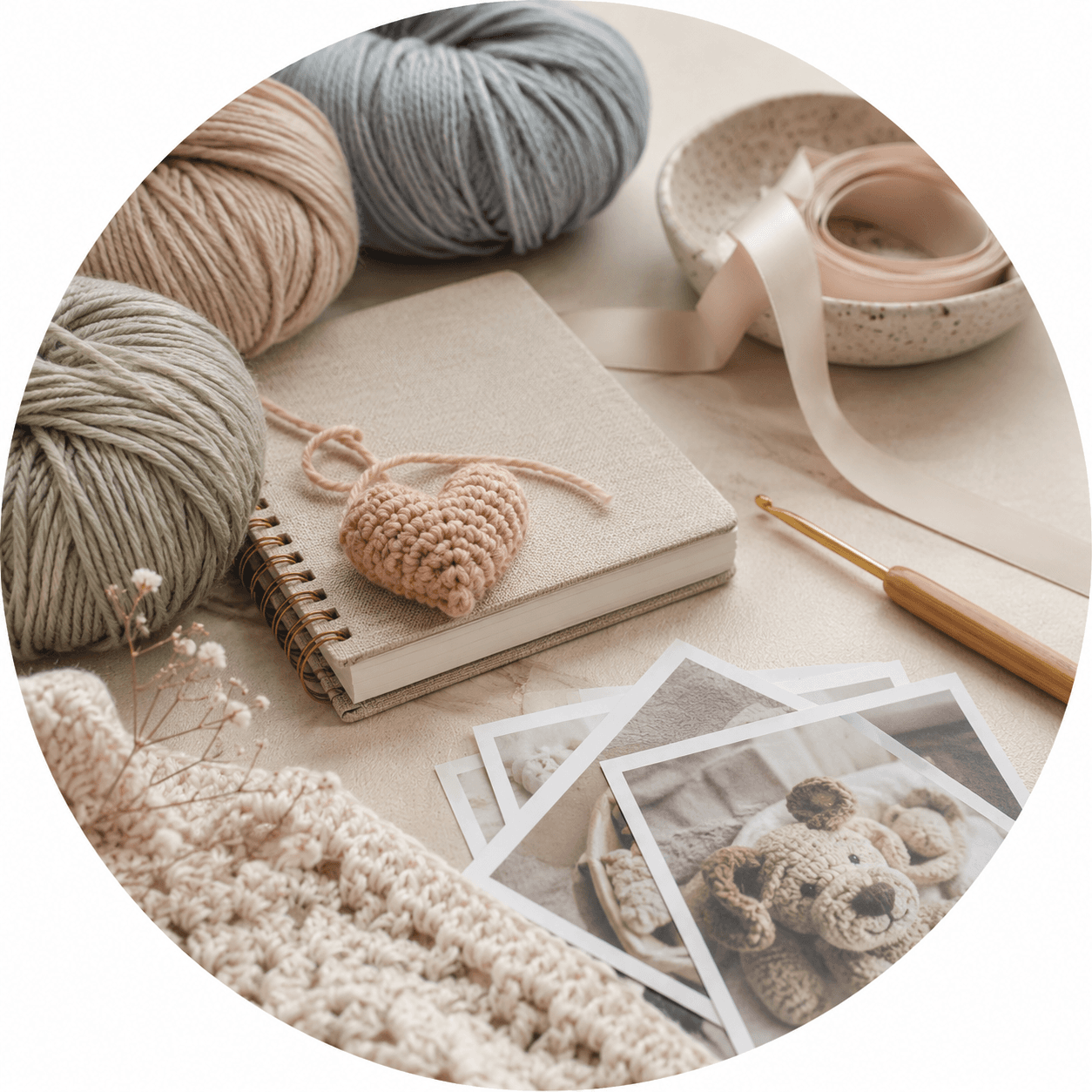 Handmade crochet detail