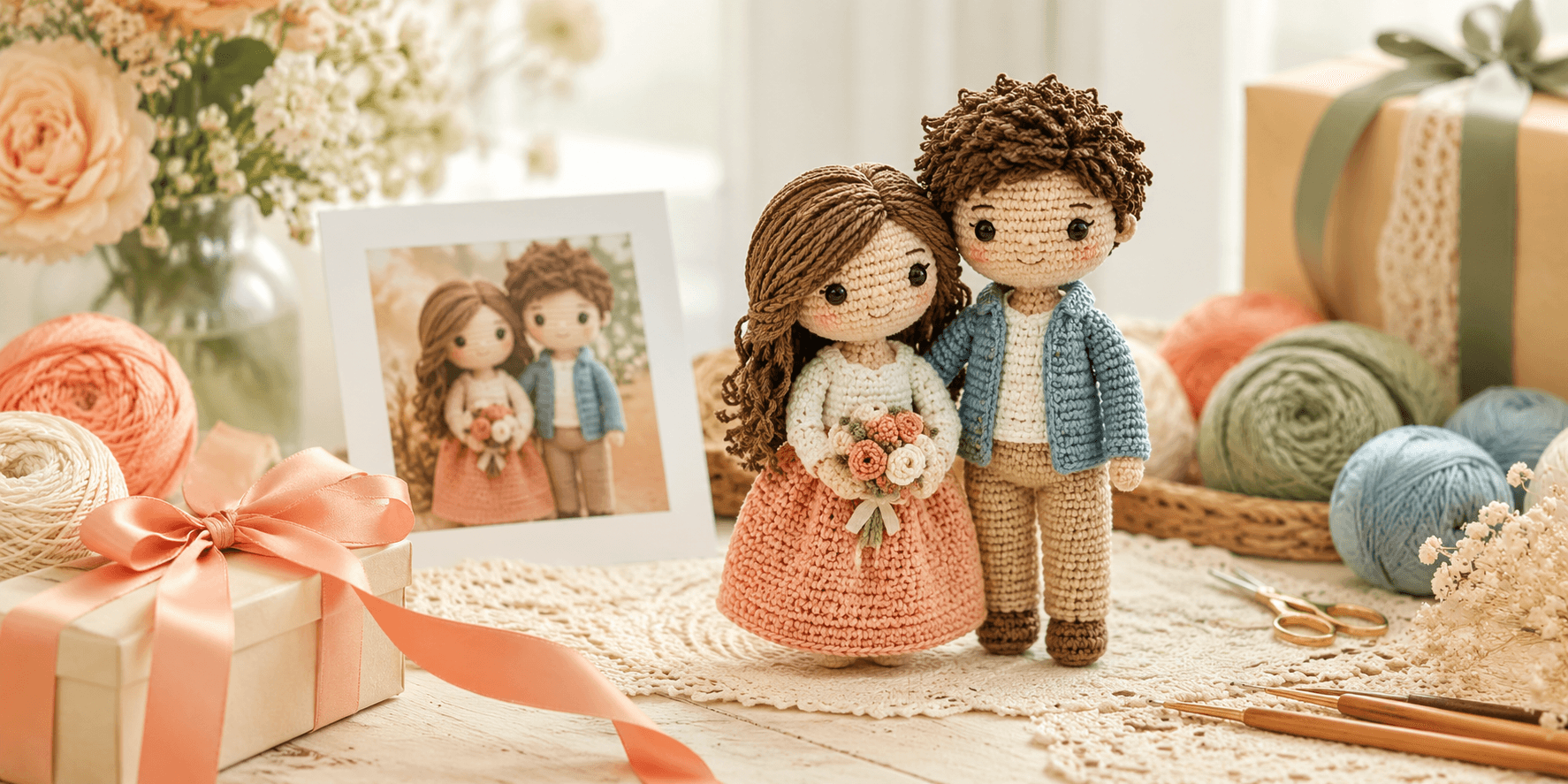 Couple crochet dolls category banner