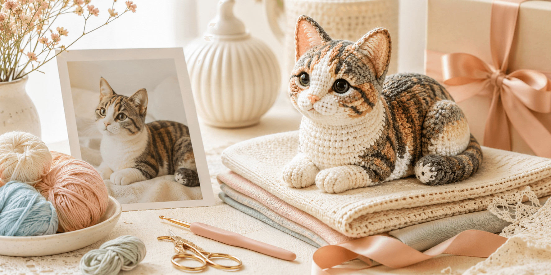 Custom cat crochet keepsake category banner