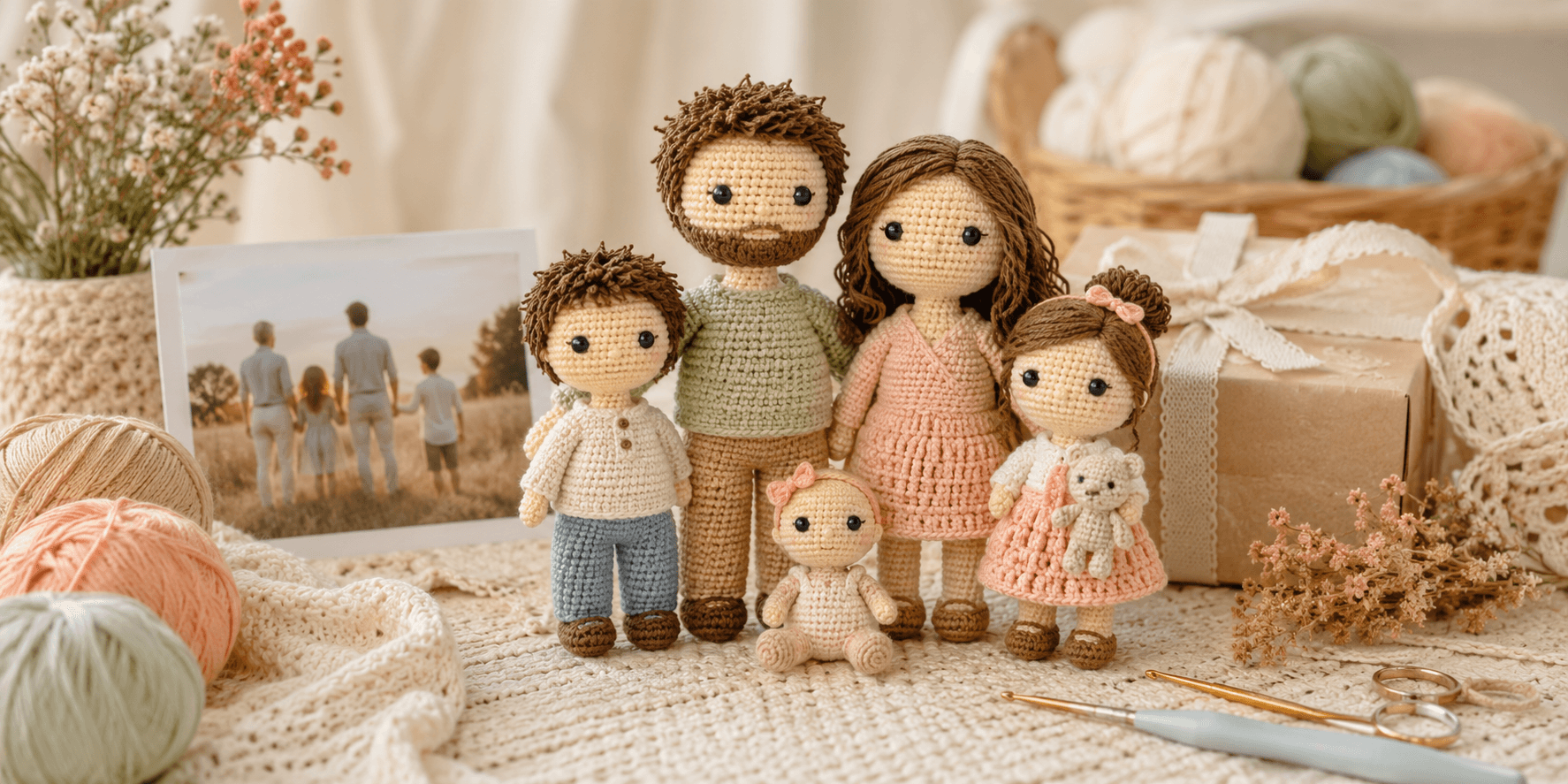Family crochet dolls category banner
