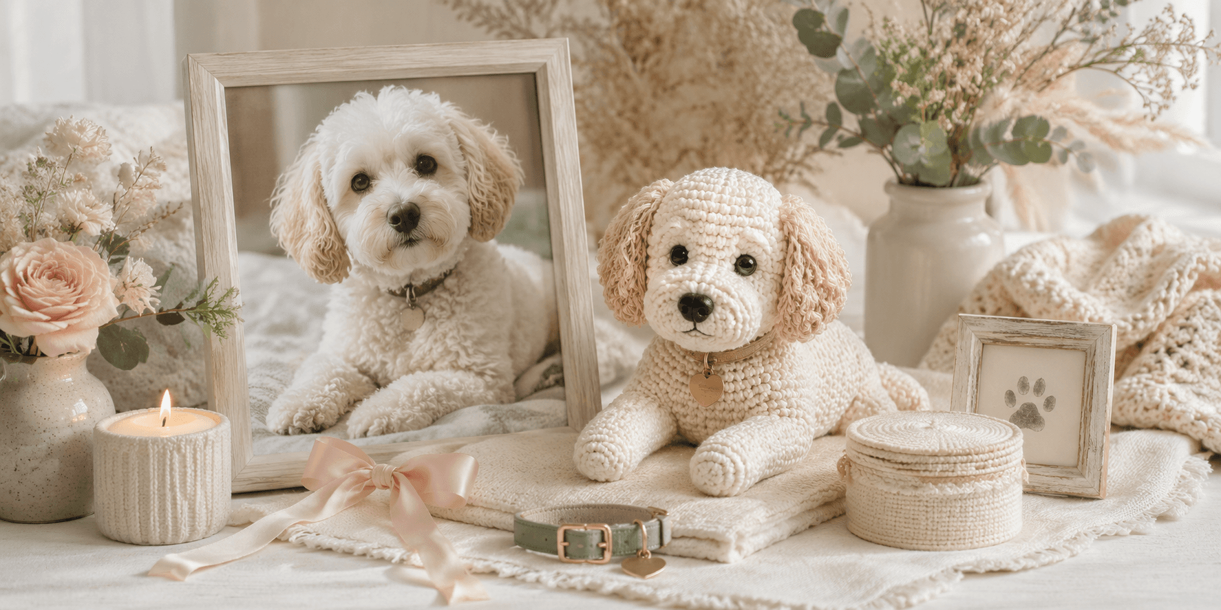 Pet memorial crochet keepsake category banner