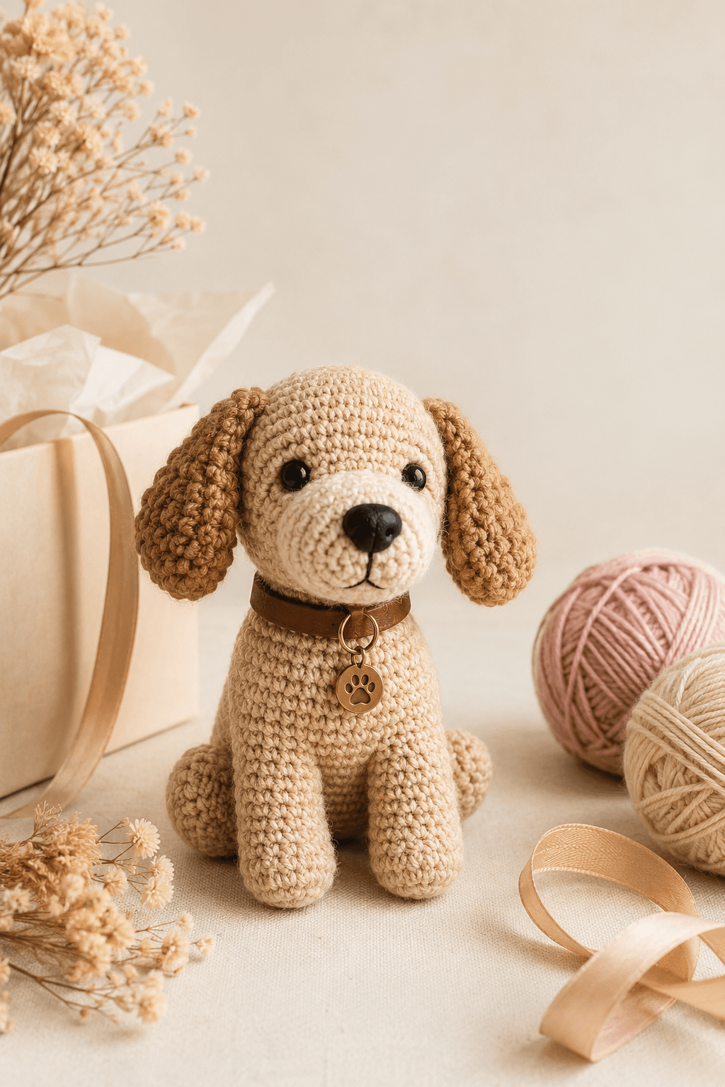 Finished handmade crochet keepsake